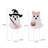 S/2 28"H Halloween Metal Ghosts Yard Stake(KD)