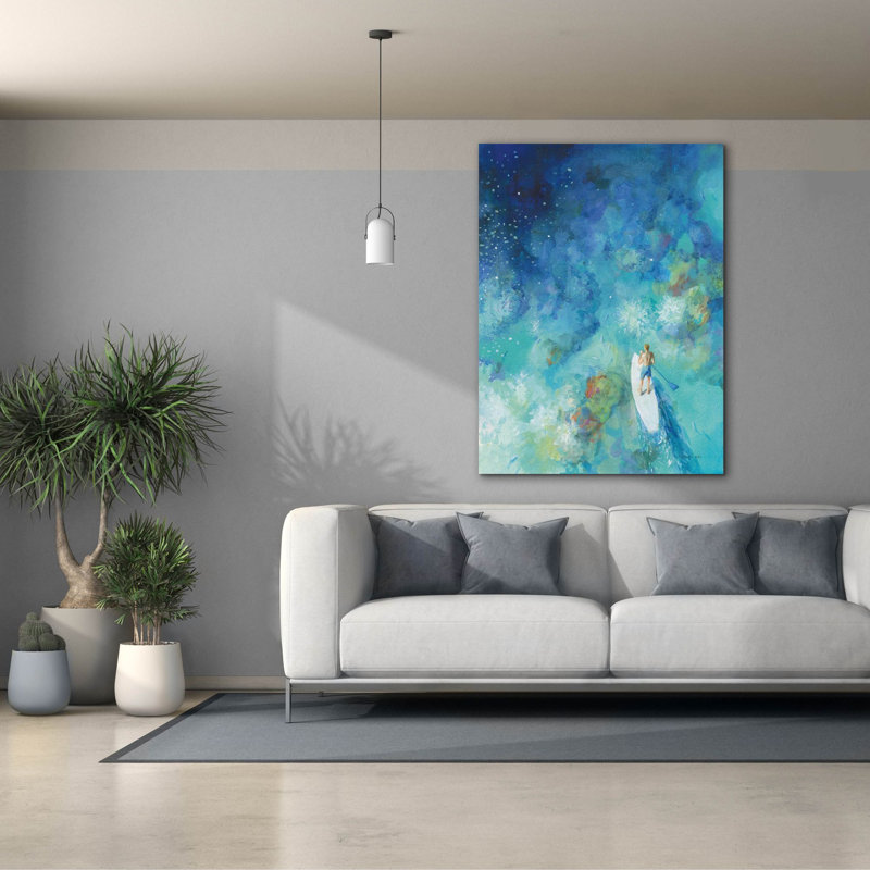 «Paddle Board Exploration 2» par Danhui Nai, art mural sur toile, H 54 po x l 40 po