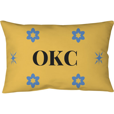 Oklahoma City Basketball   Faux Suede Pillow 20 inch x 14 inch