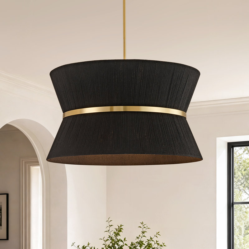 8-Light Rope Chandelier, Matte Black