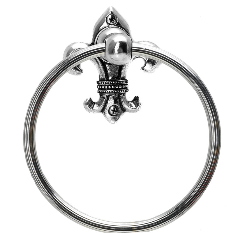 Charlemagne full towel reeded ringin Gilded Mercury, silver