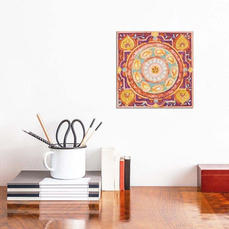 Pink Medallion I by Janice Gaynor - Wrapped Canvas Painting, 30.48 cm H x 30.48 cm W