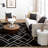 Karastan Rugs Traverse Geometric Polyester Woven Black Area Rug-99812464