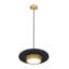 Luminaire suspendu 1 lumière noir mat et or moderne Ludo 16 pouces-123223204