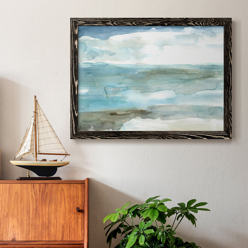 " Shimmering Shore Macro ", Black, 27.5" H x 37.5" W x 1" D