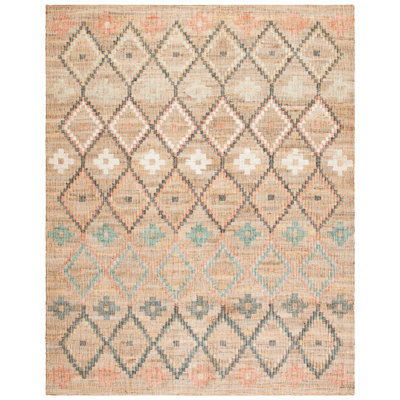 Heyman Hand Loomed Jute, Cotton Geometric Rug