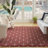 Nourison Essentials Brick/Ivory Indoor/Outdoor Area Rug-861406842