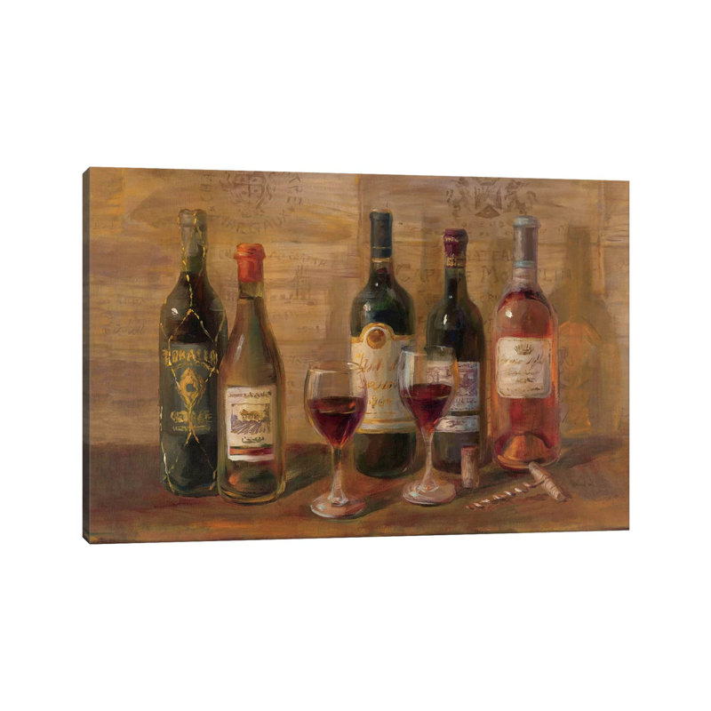 Dégustation de vin par Danhui Nai - reproduction d'art, Aucun mat, Toile tendue, H 8 po x l 12 po x P 0,75 po