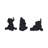 Minimalist Resin Yoga Elephant Figurines Objects for Home Decor - Decorative Sculptures Statue for Decorations on Living Room - Set of 3, 6",6",5"-92644652