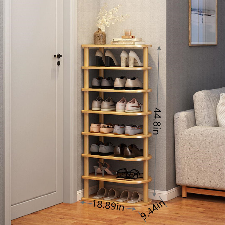 Ebern Designs 16 Pair Solid Wood Shoe Rack - Wayfair Canada