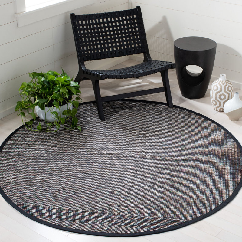 Montauk Hand Woven Cotton Rug, Round 6'