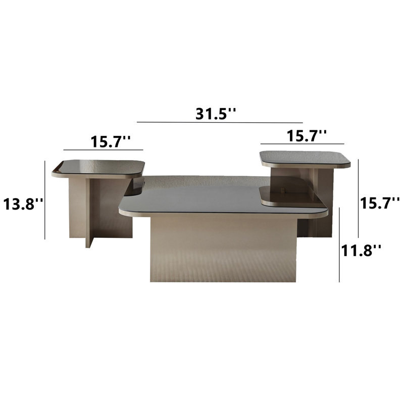 Nesting Coffee Table, Gray, Gray