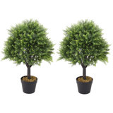27.5'' Faux Cedar Topiary in Pot