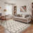 Abrahamson Zenora Geometric Machine Washable Beige / Brown Indoor Area Rug with Non-Slip Backing-128992273