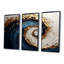 Ensemble de décorations murales spirales abstraites blanches et bleues Maelstrom Of Creativité III-110936352-110936360