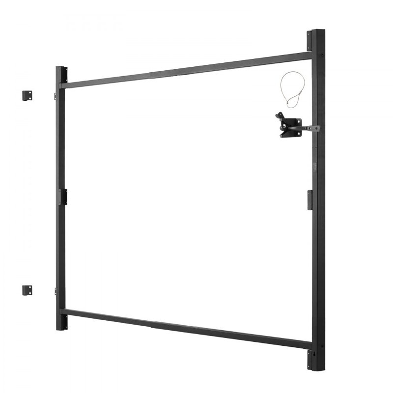 VEVOR Black Iron Gate Frame, 119.4cm H x 243.8cm W x 5.7cm D