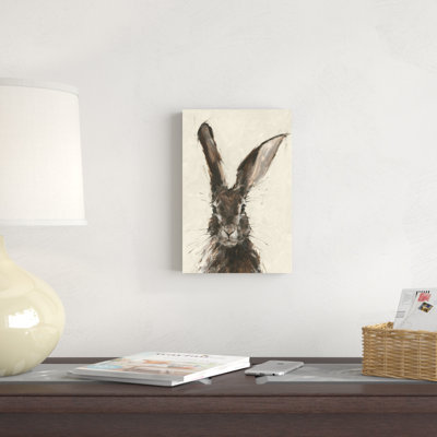 "European Hare II" by Ethan Harper Mixed Media Animals Painting Print 
