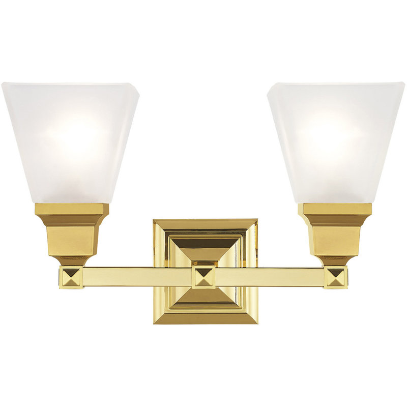 2 - Light Vanity Light, Polished Brass