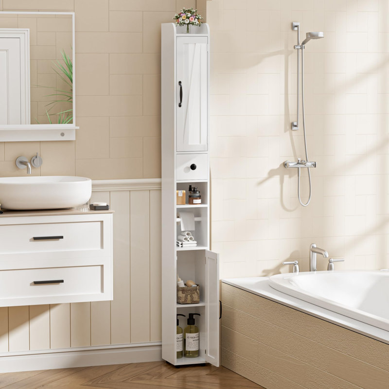 Solid Wood Freestanding Bathroom Cabinet