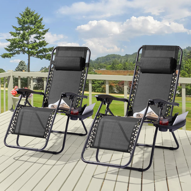 Dailah Folding Recliner Chair, Black