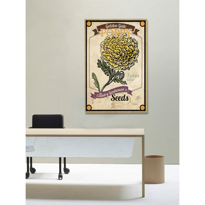 " Flower Packet Poppy " by Marmont Hill, 24" H x 16" W
