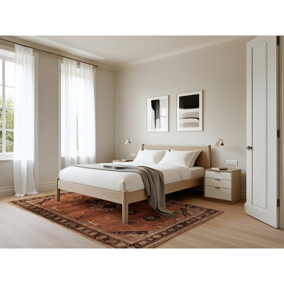 Machine Washable Persian Brown Area Rug