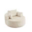 Chaise pivotante en mousse à 360 degrés avec tissu moelleux en chenille et coussin, pour salle de projection en mousse