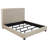 Copper Oatmeal Upholstered Eastern King Panel Bed