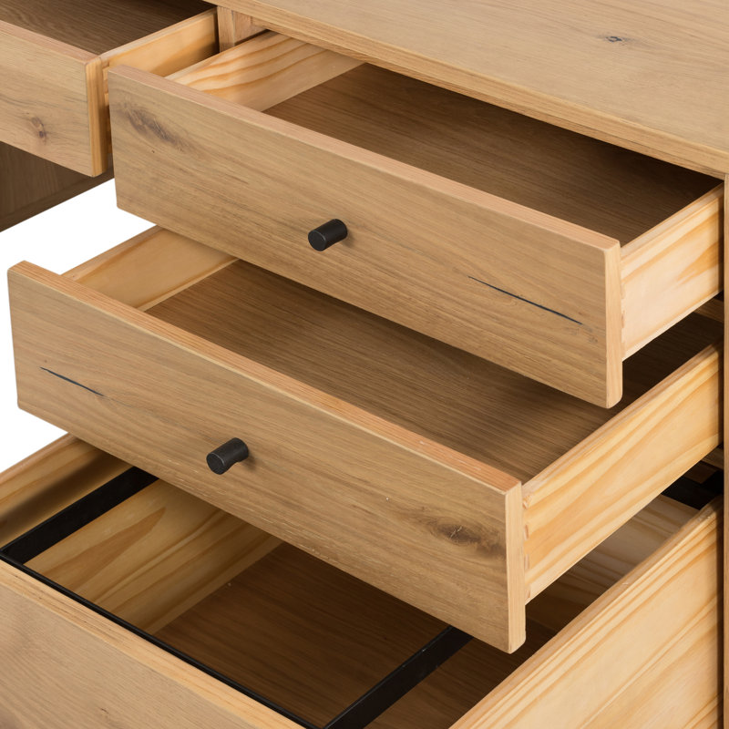 Eaton Executive Desk, Amber Resin Oak