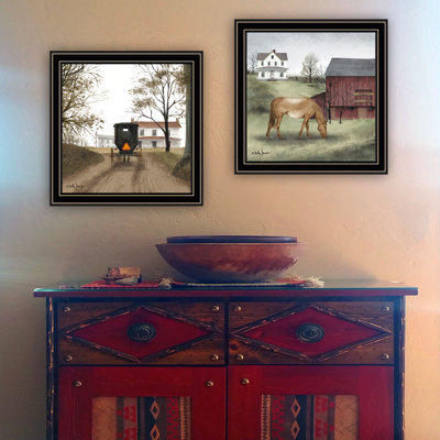 «August Old», August Wall® 2 pièces Vignette The Old Mare, Heading 'Home Wall Art For Living Room, Room Wall Art Print For Home Decor par Billy Jacobs