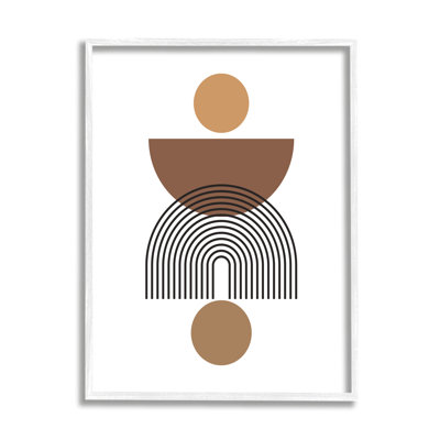 «Brown Shapes On White on Wood», impression