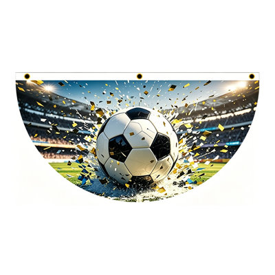 Football Flag Yard Fence Hanging For Indoor And Outdoor Use With Sports Event Decoration