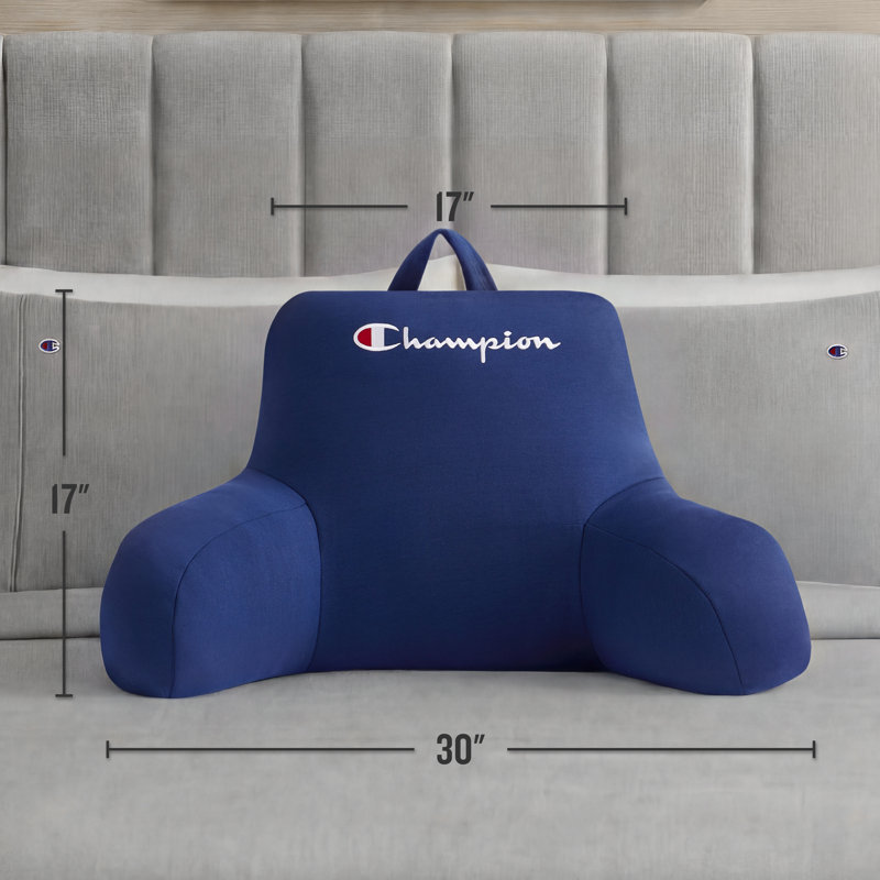 Champion Jersey Backrest Pillows, Navy Blue, 34" x 18" x 18"