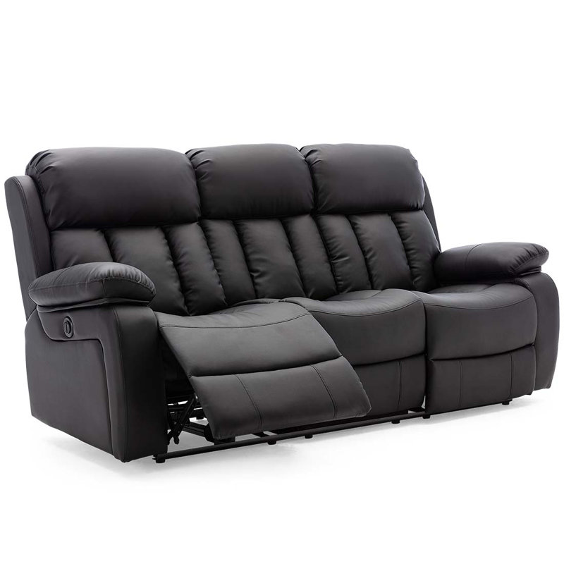 Electric Reclining Living Room Sets, Black