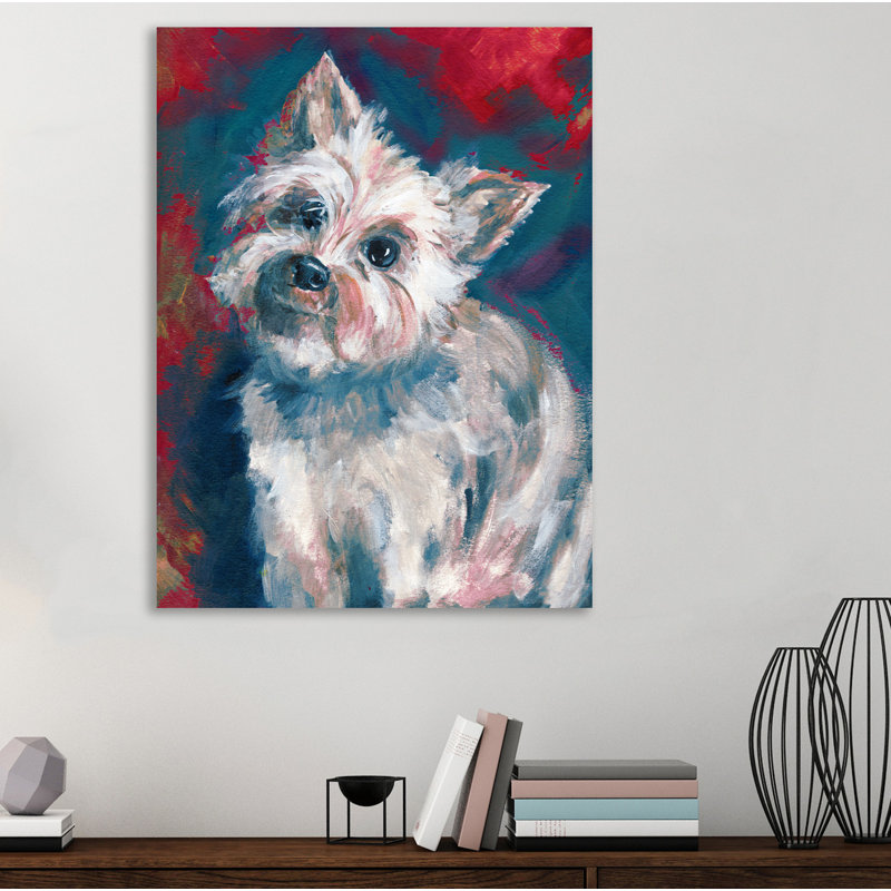 Pop Yorkie - Wrapped Canvas Painting, 41 cm H x 30 cm W