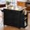 Îlot de cuisine roulant avec 2 armoires et 3 tablettes réglables, chariot de rangement l 35,4 po x P 15,3 po pour la cuisine, la salle à manger