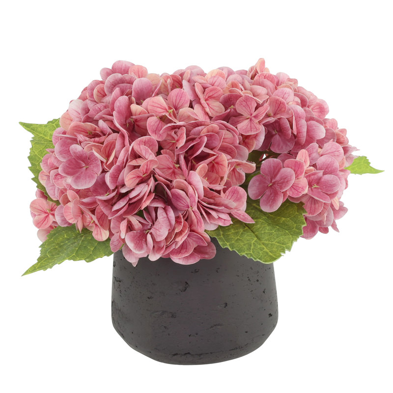 Real Touch Hydrangeas in Fiberstone Pot