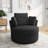 Niama Upholstered Swivel Lounge Armchair With Pillows-1154833259
