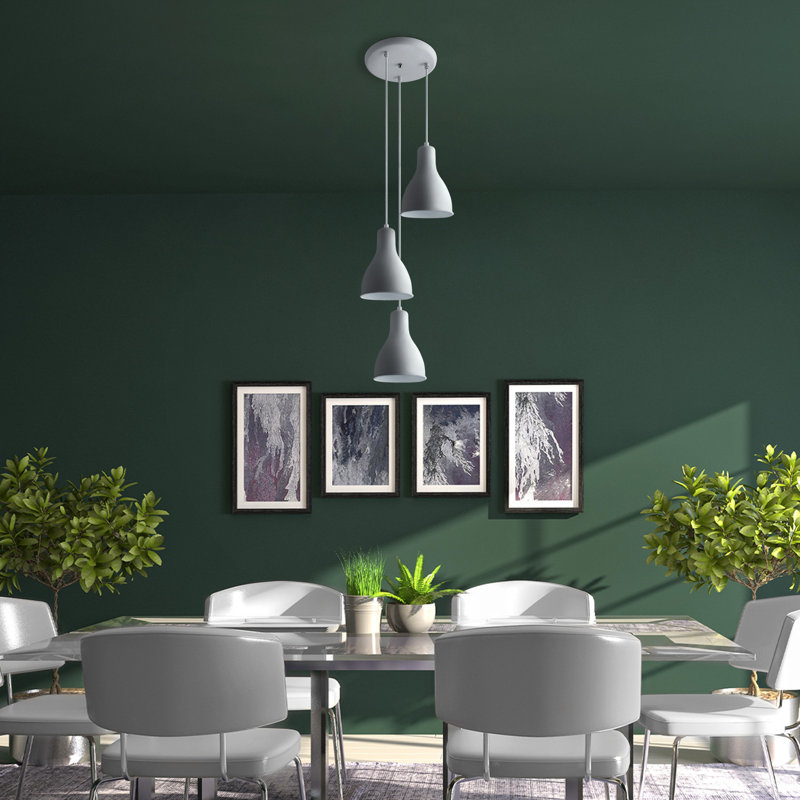 Poirier 3 - Light Cluster Pendant, White
