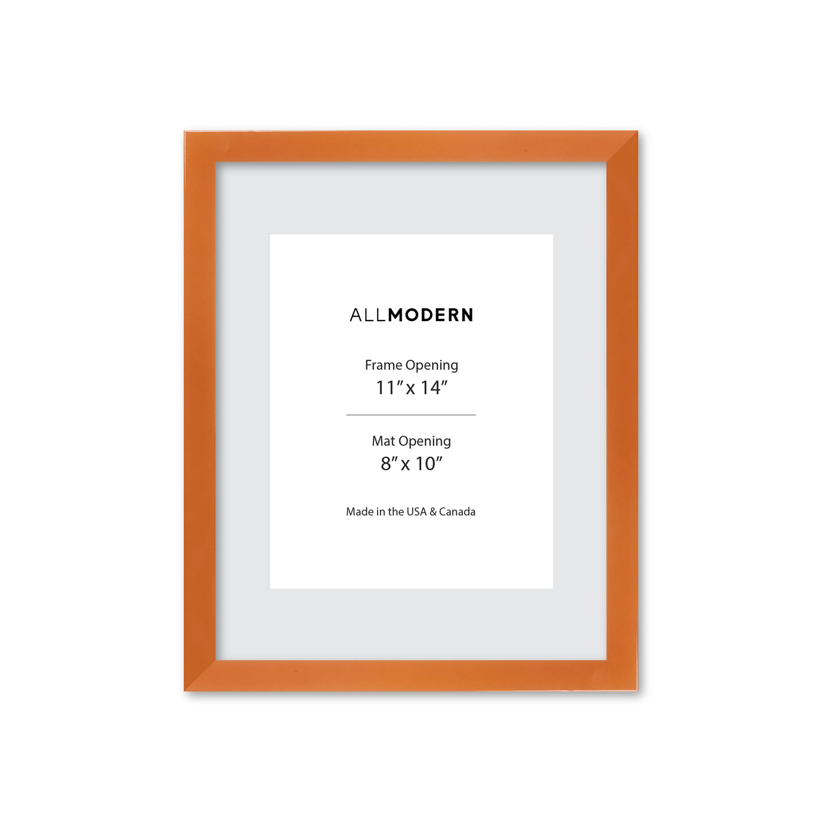 Williston Solid Wood Picture Frame with Mat, 12.75" W x 15.75" H, Polished Gold, Yes