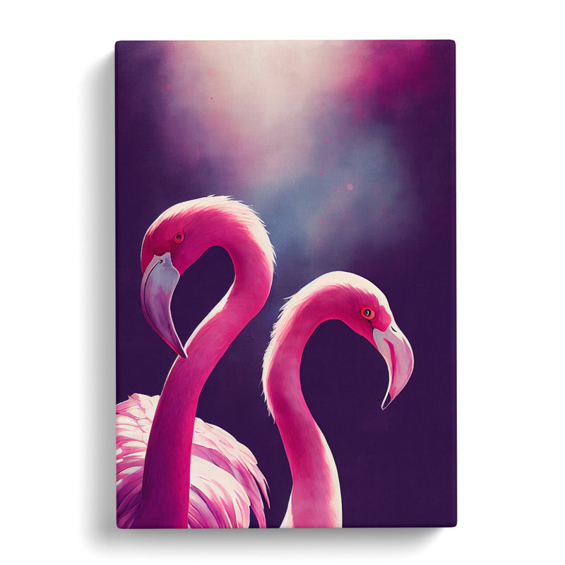 XC1022-4794X Two Flamingos - Wrapped Canvas Print, 76cm H x 50cm W x 3cm D