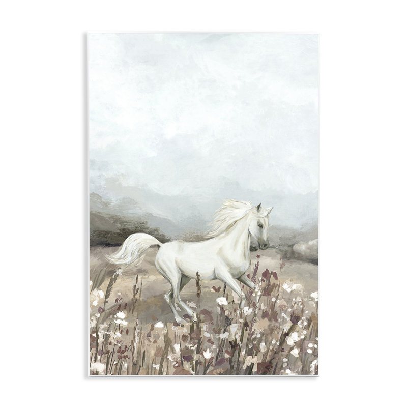 Plaque murale Wildflower Grace Horse, design par Hannah Dawson, H 19 po x l 13 po