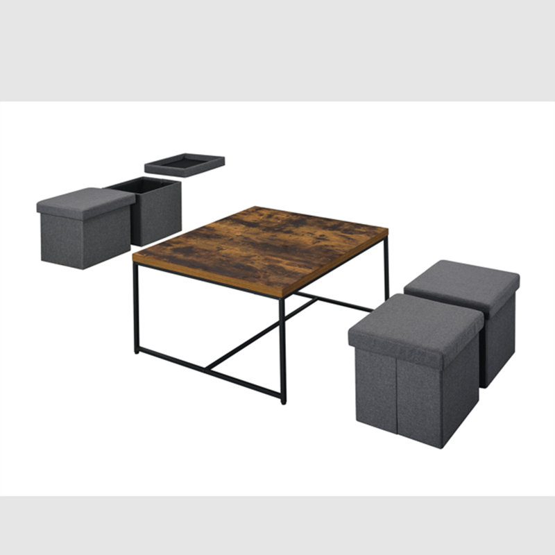 Aitor Coffee Table, 19.6" H x 35" L x 35" W, Oak