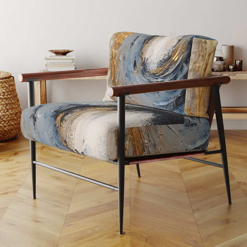 Chaise rembourrée Darleene, Noir, noir, noir, noir