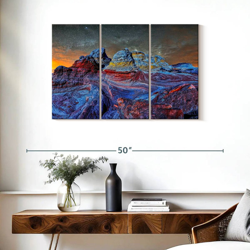 Alvord, crépuscule profond, poche blanche, Arizona, H 36 po x l 57 po