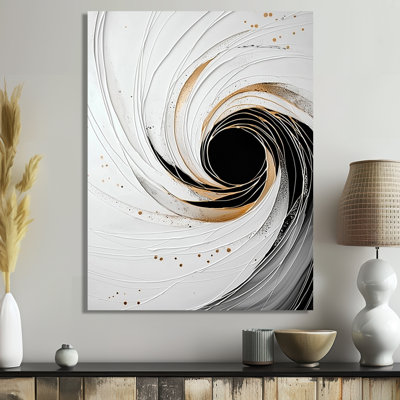 Minimal Abstract Spiral Soft Convergence VI - Modern Metal Art, Abstract Spirals Metal Print