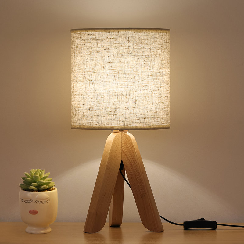 Seren Wood Table Lamp, Brown