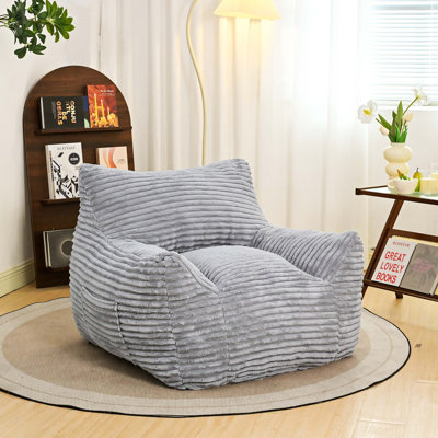 Fauteuil à billes pour adultes avec accoudoirs - Fauteuil à billes surdimensionné et confortable pour salon, chambre à coucher et dortoir, mini canapé moelleux confortable