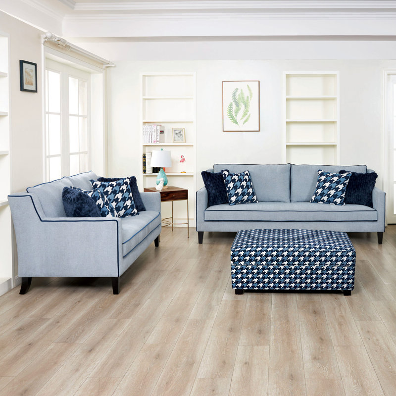 Caihla Sofa Set, 3 Pcs: Loveseat, Sofa, Ottoman