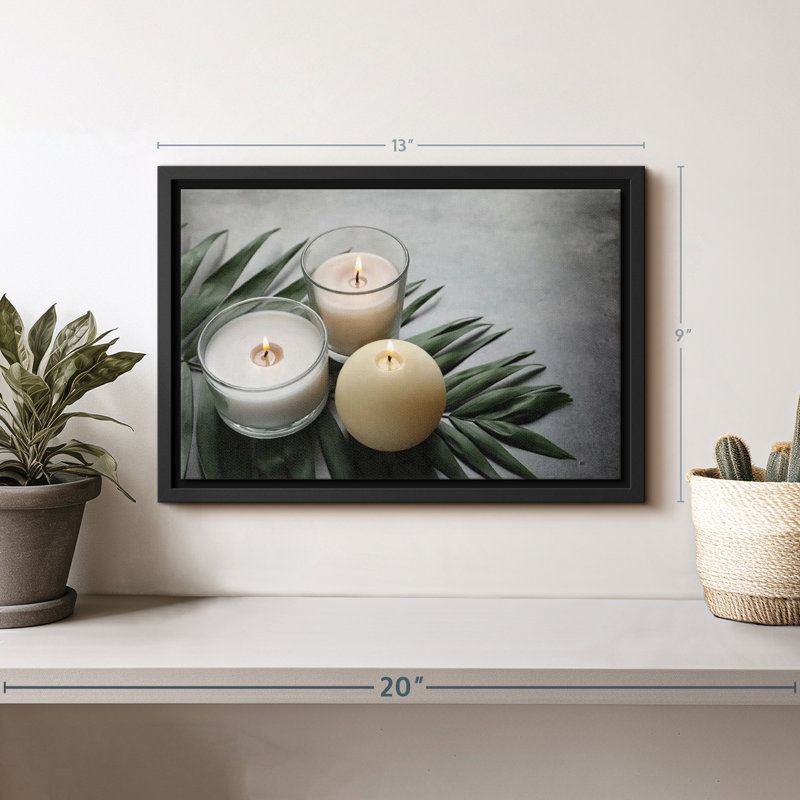 «Spa Candles», reproduction sur toile, H 9 po x l 13 po